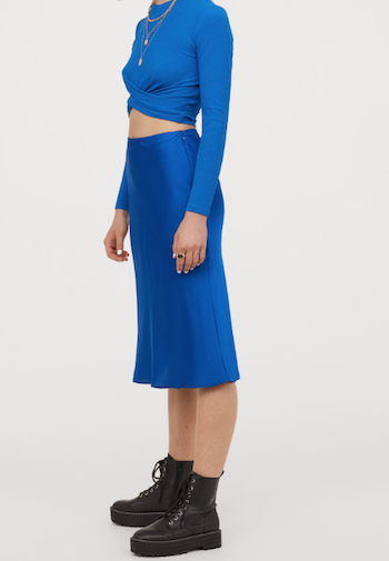 How To Wear This Year's Beautiful Bright Blue skirt